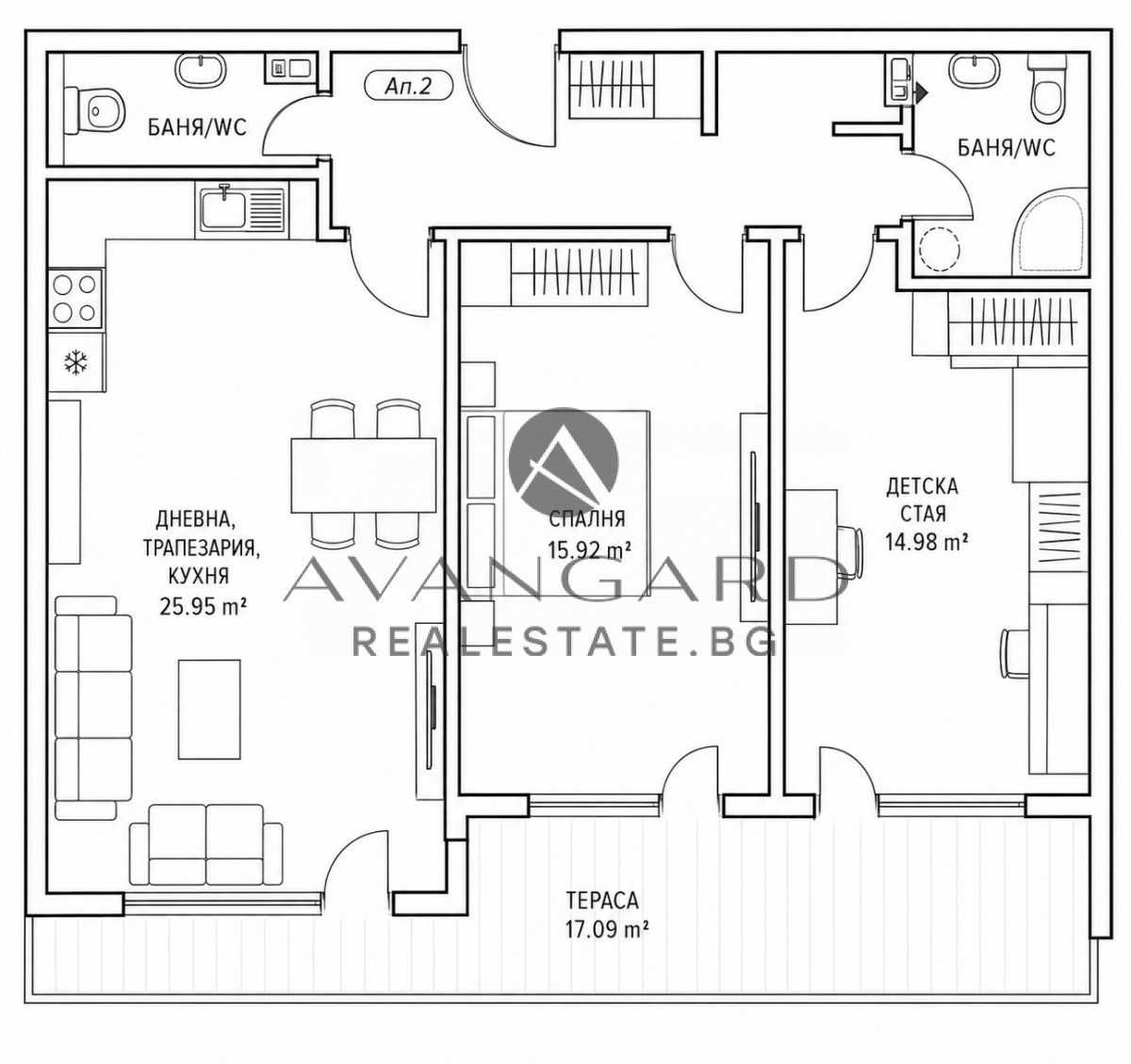 Тристаен апартамент в Пловдив, Кючук Париж - 110 кв.м за 1789 €/кв.м - Снимка #1