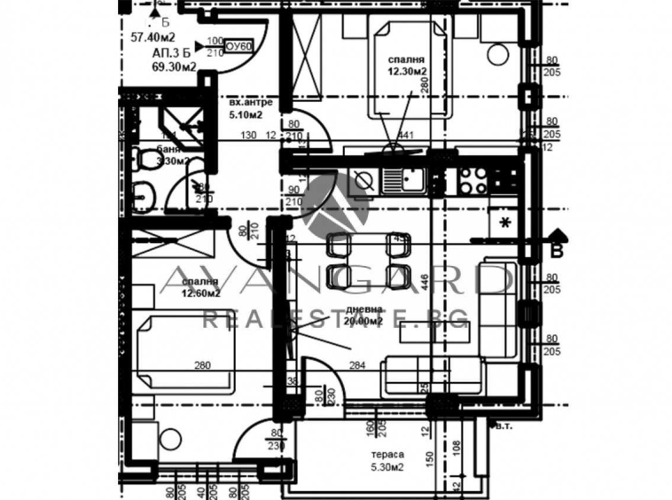 Тристаен апартамент в Пловдив, Тракия - 85 кв.м за 1500 €/кв.м - Снимка #1