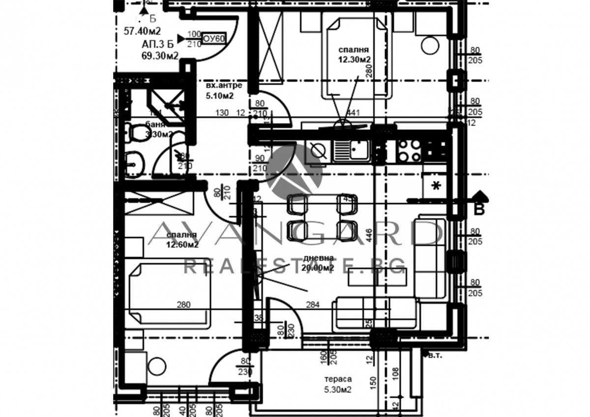 Тристаен апартамент в Пловдив, Тракия - 85 кв.м за 1500 €/кв.м - Снимка #1