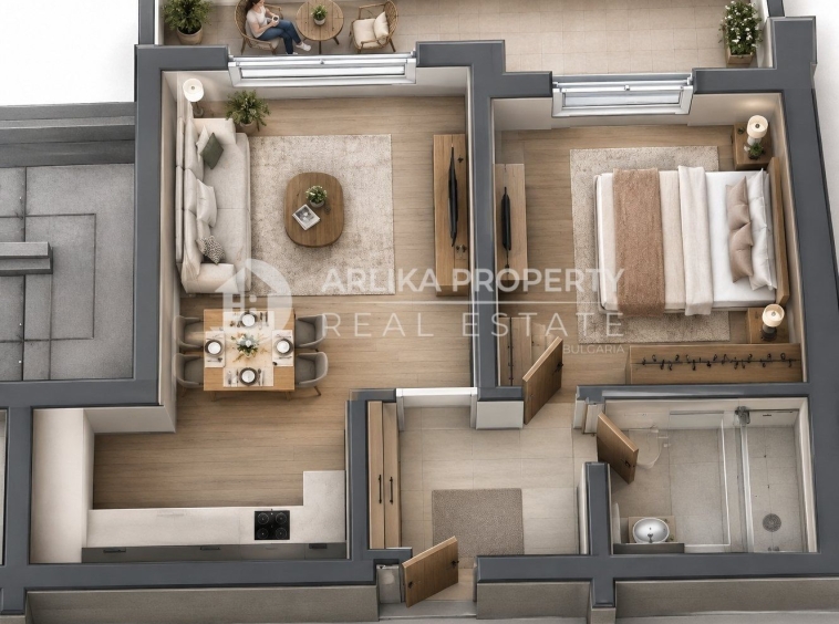 Тристаен апартамент в Свиленград - 65 кв.м за 1312 €/кв.м - Снимка #1