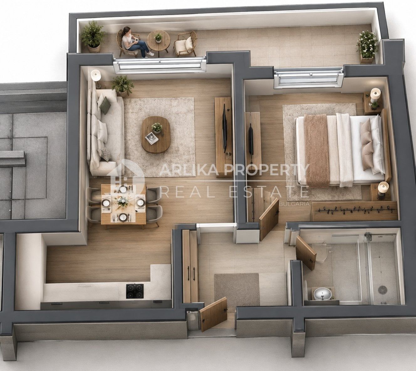 Тристаен апартамент в Свиленград - 65 кв.м за 1312 €/кв.м - Снимка #1