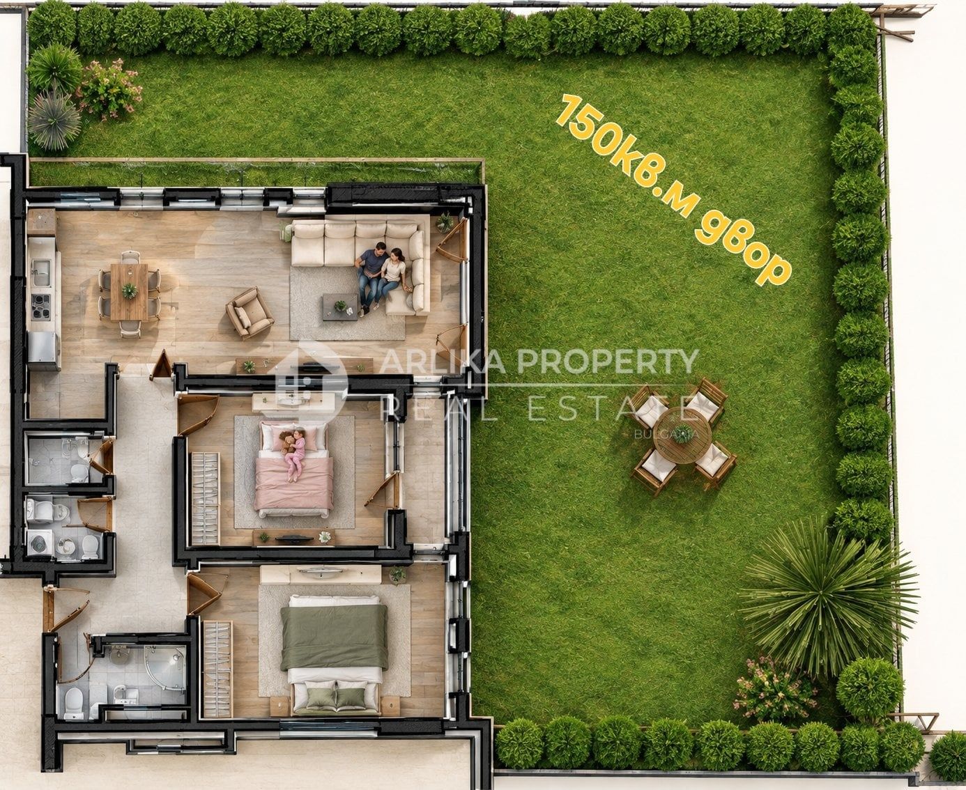 Тристаен апартамент в Свиленград - 96 кв.м за 1177 €/кв.м - Снимка #1
