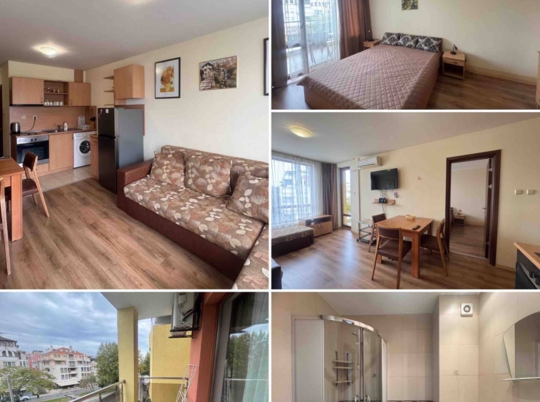Дава се под наем Двустаен апартамент в Несебър - 50 кв.м за 220 € - Снимка #1