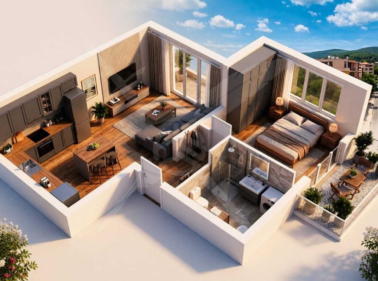 Двустаен апартамент в Бургас, Възраждане - 69 кв.м за 2392 €/кв.м - Снимка #1