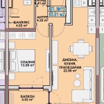 Двустаен апартамент в Бургас, Славейков - 65 кв.м за 1551 €/кв.м - Снимка #1