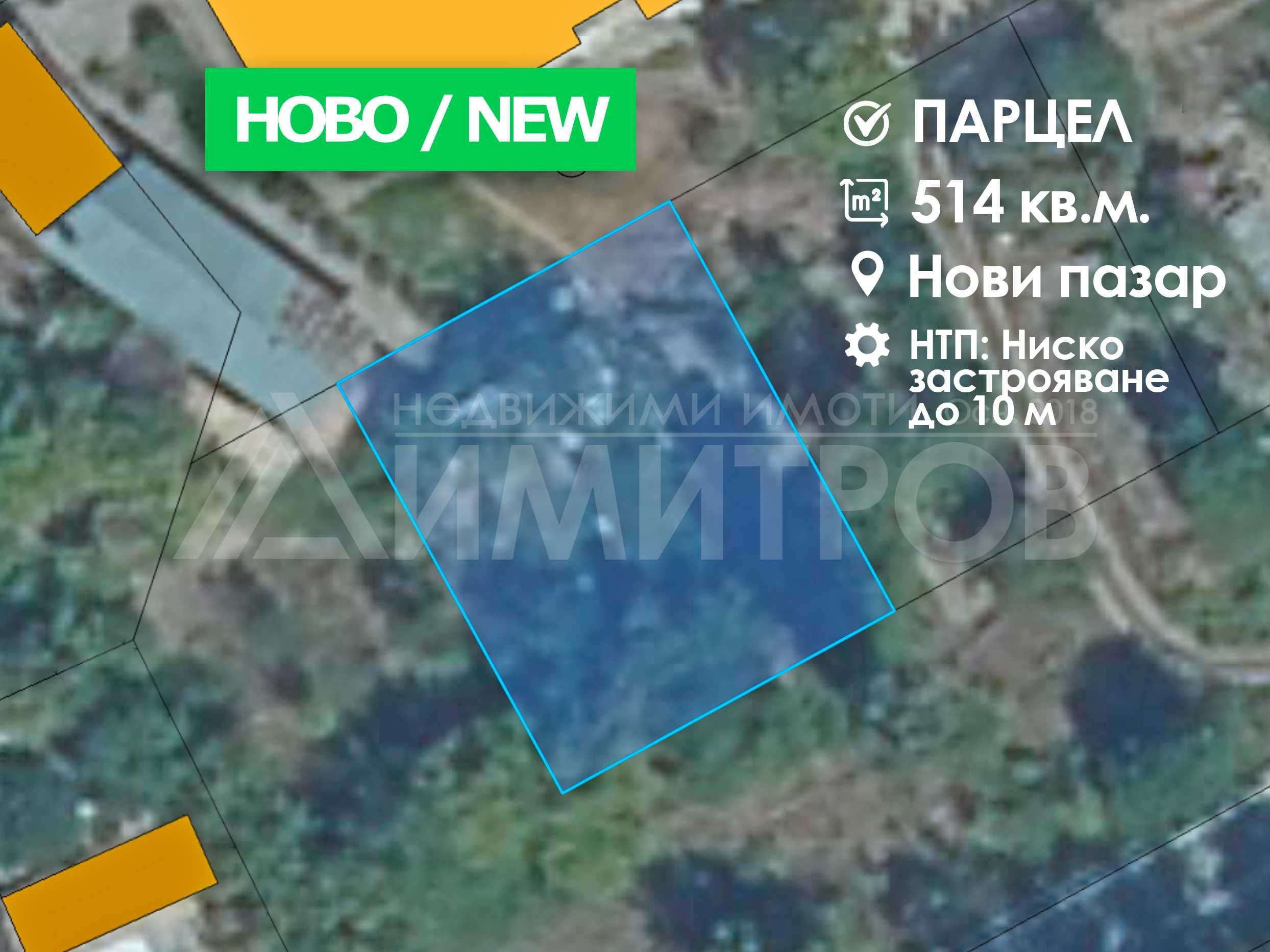 Парцел в Нови пазар - 514 кв.м за 69 €/кв.м - Снимка #1