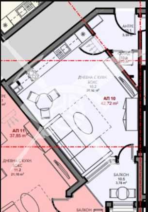 Едностаен апартамент в Поморие - 42 кв.м за 2100 €/кв.м - Снимка #1