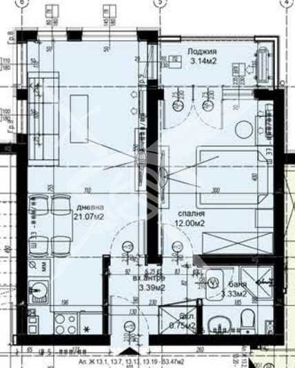Двустаен апартамент в Пловдив, Тракия - 63 кв.м за 1182 €/кв.м - Снимка #1
