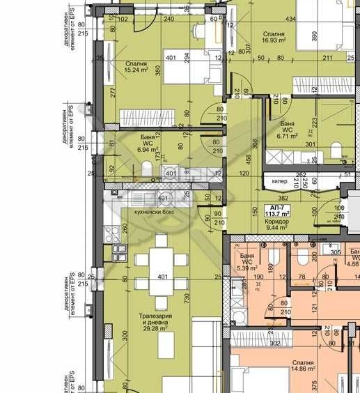 Тристаен апартамент в Пловдив, Остромила - 130 кв.м за 1324 €/кв.м - Снимка #1
