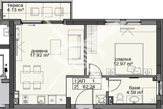 Двустаен апартамент в с. Равда, Област Бургас - 62 кв.м за 1155 €/кв.м - Снимка #1