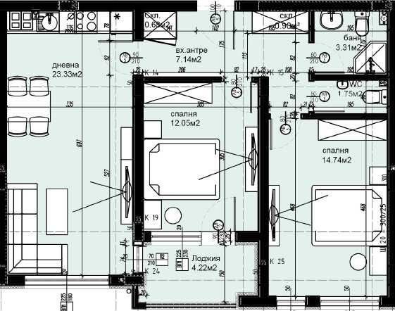 Тристаен апартамент в Пловдив, Христо Смирненски - 92 кв.м за 1091 €/кв.м - Снимка #1