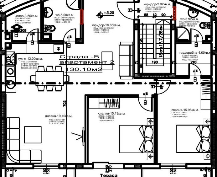 Тристаен апартамент в с. Каменар, Област Бургас - 130 кв.м за 1024 €/кв.м - Снимка #1