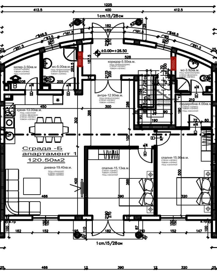 Тристаен апартамент в с. Каменар, Област Бургас - 121 кв.м за 1017 €/кв.м - Снимка #1