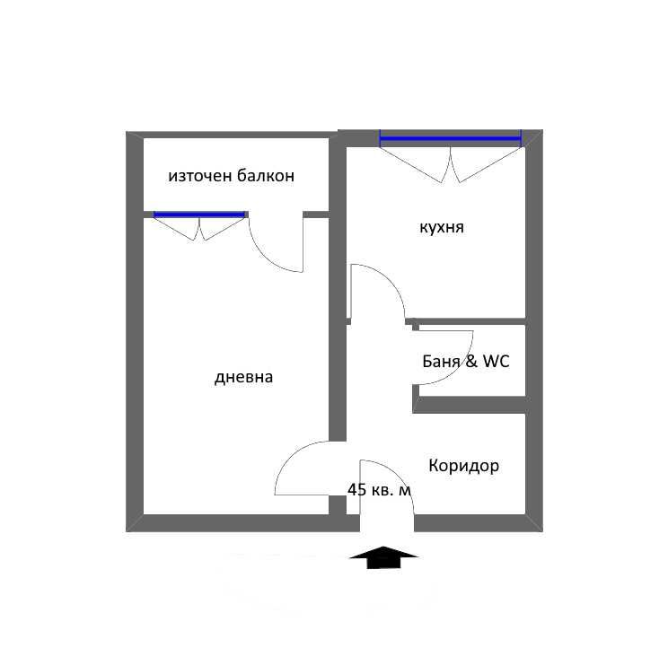 Едностаен апартамент в София, Обеля - 45 кв.м за 2045 €/кв.м - Снимка #1