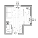 Едностаен апартамент в Разград, Варош - 16 кв.м за 1250 €/кв.м - Снимка #1