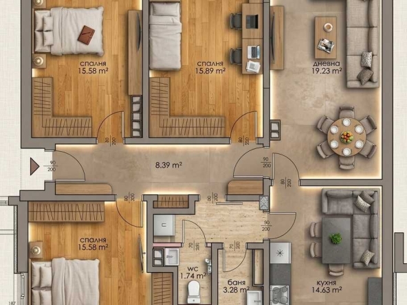 Четиристаен апартамент в Шумен, Болницата - 143 кв.м за 1287 €/кв.м - Снимка #1