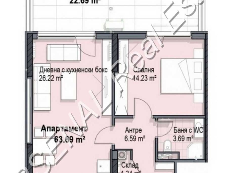 Двустаен апартамент в София, Кръстова вада - 99 кв.м за 2324 €/кв.м - Снимка #1