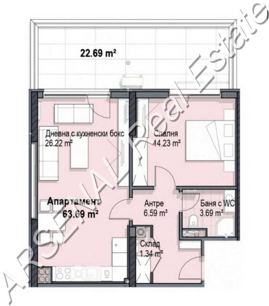 Двустаен апартамент в София, Кръстова вада - 99 кв.м за 2324 €/кв.м - Снимка #1